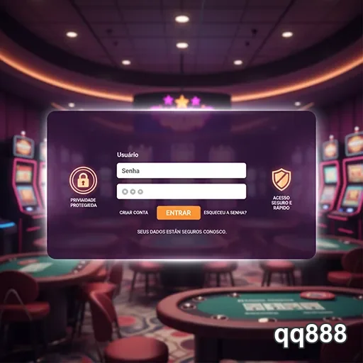 Ilustração de Acesse a plataforma de jogos da qq888 com segurança e agilidade